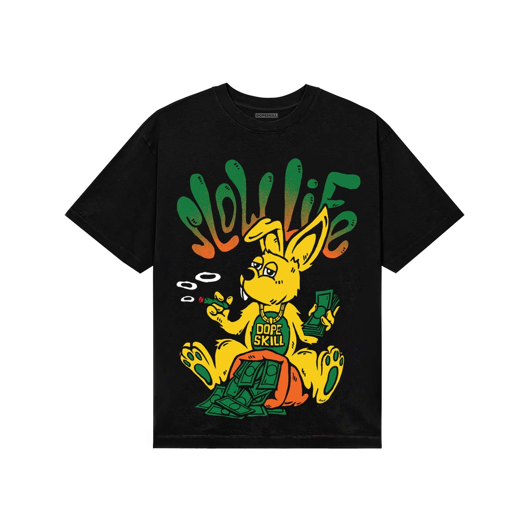 Green Sneakers DopeSkill T-Shirt Slow Life Graphic Streetwear - Black