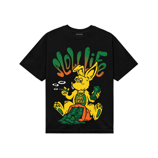 Green Sneakers DopeSkill T-Shirt Slow Life Graphic Streetwear - Black