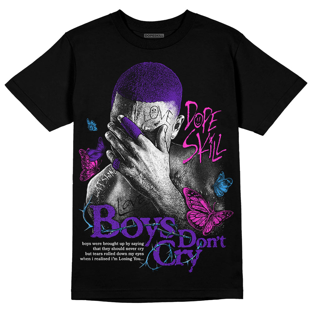 Dunk Low Championship Court Purple DopeSkill T-Shirt Boys Don't Cry Graphic Streetwear - Black