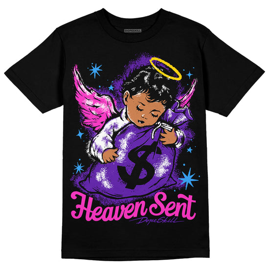 Dunk Low Championship Court Purple DopeSkill T-Shirt Heaven Sent Graphic Streetwear - Black