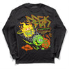 Neon Green Sneakers DopeSkill Long Sleeve T-Shirt Break Through Graphic Streetwear - Black