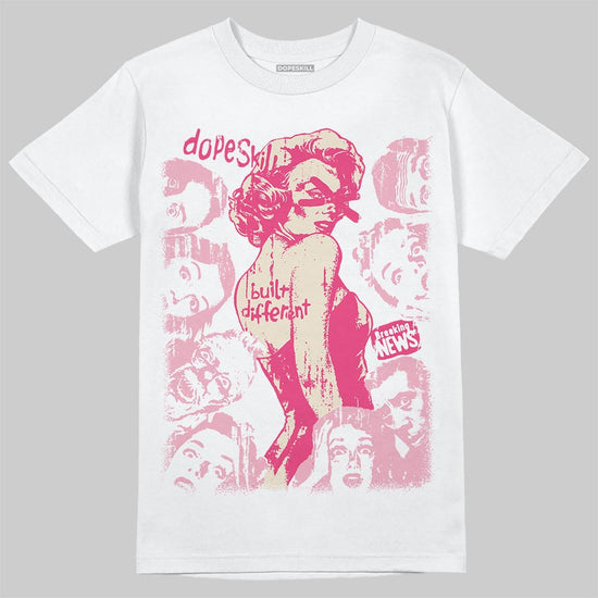 Jordan 4 "Iced Carmine" DopeSkill T-Shirt Built Different Graphic Streetwear - White