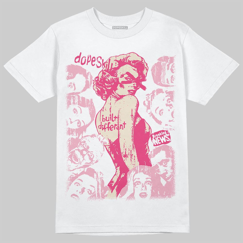 Jordan 4 "Iced Carmine" DopeSkill T-Shirt Built Different Graphic Streetwear - White