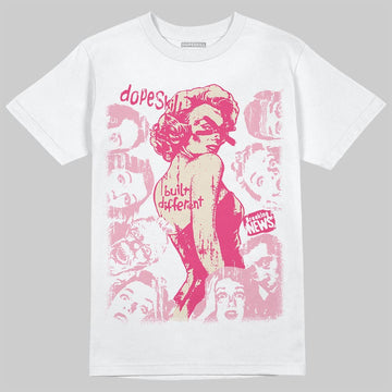 Jordan 4 "Iced Carmine" DopeSkill T-Shirt Built Different Graphic Streetwear - White
