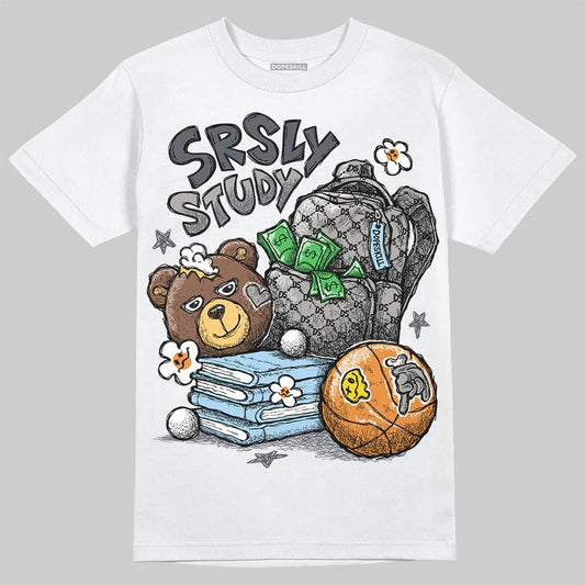Jordan 11 Cool Grey DopeSkill T-Shirt SRSLY Study Graphic Streetwear - White