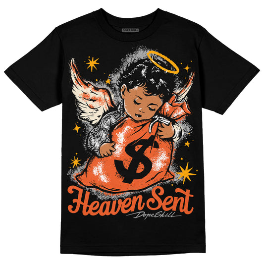 Jordan 3 Georgia Peach DopeSkill T-Shirt Heaven Sent Graphic Streetwear - Black