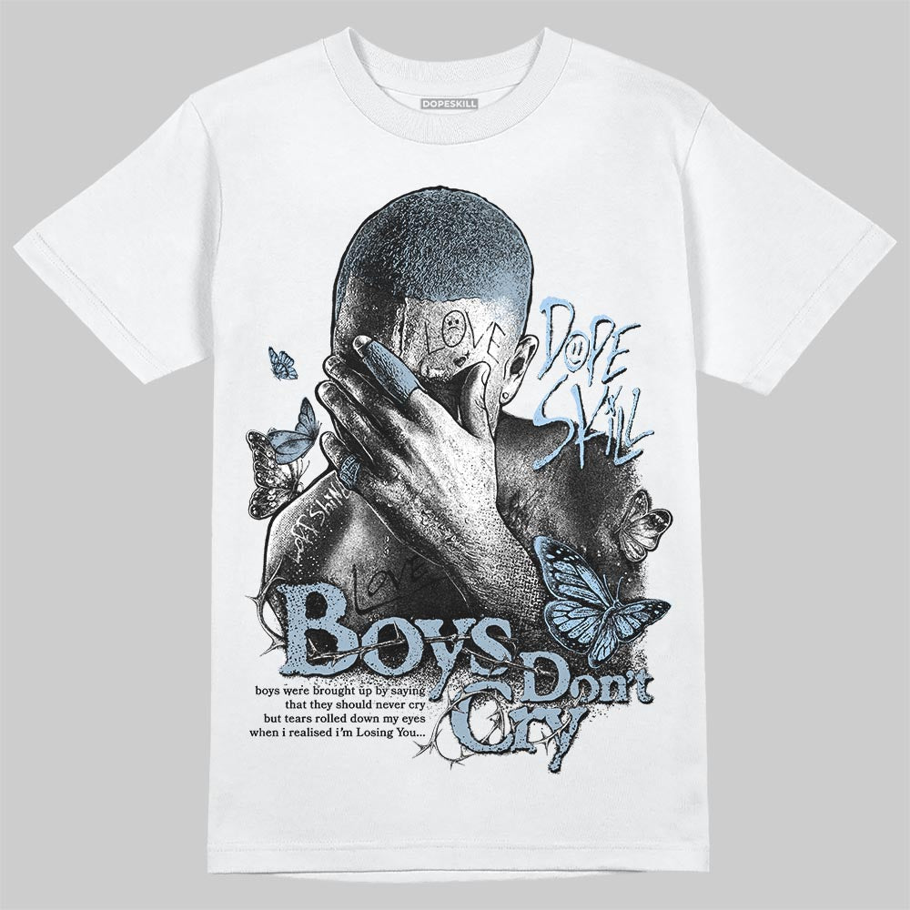 Jordan 40 “Blue Suede” DopeSkill T-Shirt Boys Don't Cry Graphic Streetwear - White