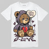 A Ma Maniere x Air Jordan 4 "Phantom" DopeSkill T-Shirt Broken Bear Graphic Streetwear - White 