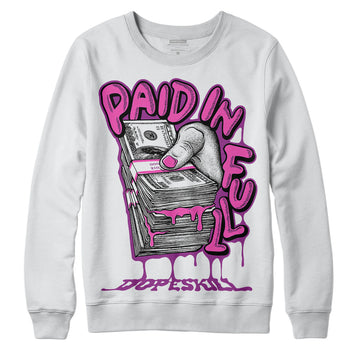 Jordan 4 GS “Hyper Violet” DopeSkill Sweatshirt Paid In Full Graphic Streetwear - White