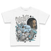 Jordan 4 Retro GS “Blue Chill” DopeSkill Toddler Kids T-shirt Stressless Graphic Streetwear - White
