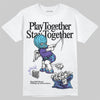 Jordan 8 Retro 'Aqua' 2025 DopeSkill T-Shirt Play together, Stay together Graphic Streetwear - White
