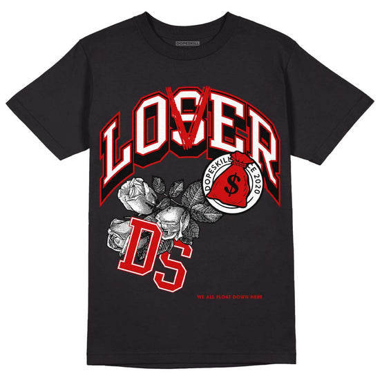 Jordan 1 Retro Low "Black Toe" DopeSkill T-Shirt Loser Lover Graphic Streetwear - Black