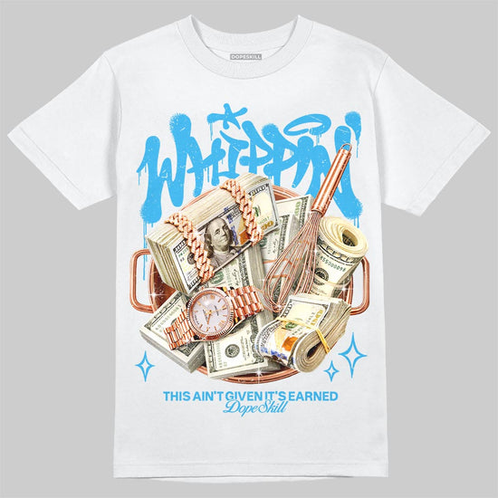 Foamposite Pro University Blue DopeSkill T-Shirt Whippin Graphic Streetwear - White