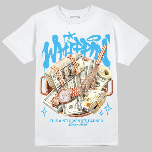 Foamposite Pro University Blue DopeSkill T-Shirt Whippin Graphic Streetwear - White