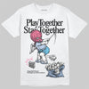 Jordan 3 GS “Cobalt Bliss” DopeSkill T-Shirt Play together, Stay together Graphic Streetwear - White