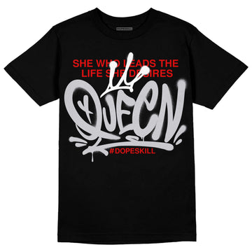 Jordan 2 Retro "Black Cement" DopeSkill T-Shirt Queen Graphic Streetwear - Black