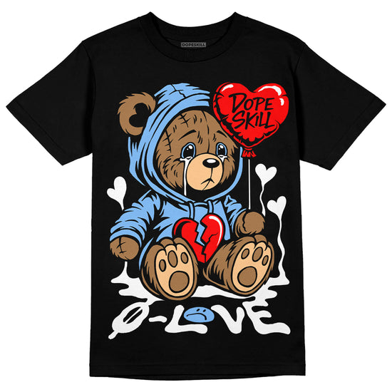 Jordan 9 Powder Blue DopeSkill T-Shirt Broken Bear Graphic Streetwear - Black