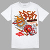 Jordan 4 Retro Red Cement DopeSkill T-Shirt Break Through Graphic Streetwear - White 