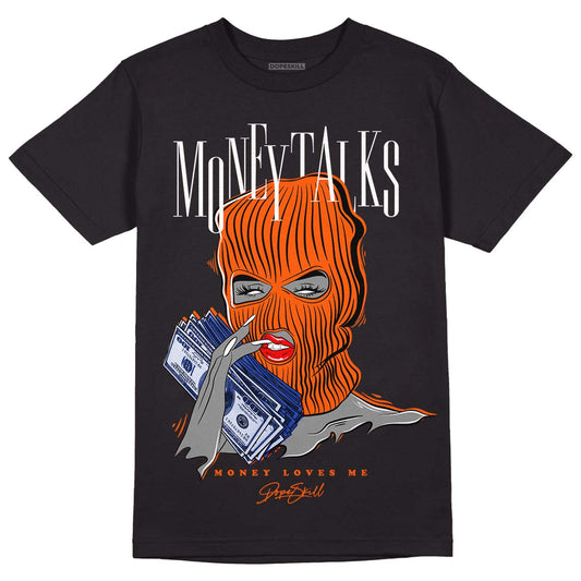 Dunk Low Futura Orange Blaze DopeSkill T-Shirt Money Talks Graphic Streetwear - Black