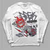 Jordan 14 Retro 'Stealth' DopeSkill Long Sleeve T-Shirt Break Through Graphic Streetwear - White