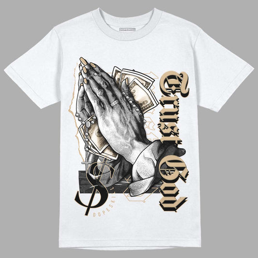 TAN Sneakers DopeSkill T-Shirt Trust God Graphic Streetwear - White