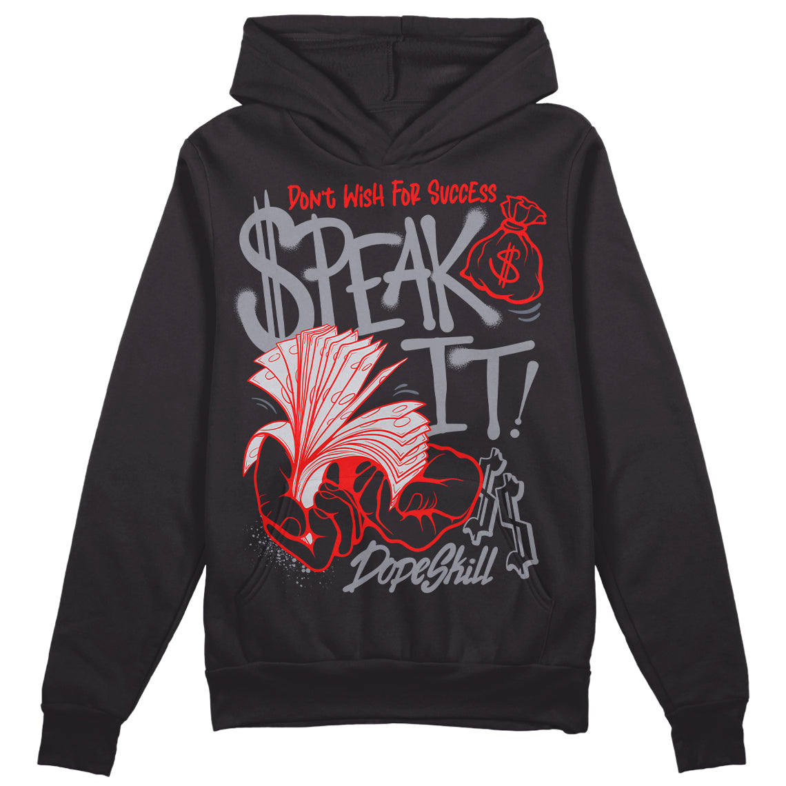 Jordan 14 Retro 'Stealth' DopeSkill Hoodie Sweatshirt Speak It Graphic Streetwear - Black