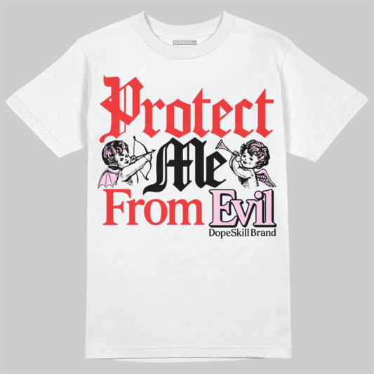 Awake NY x Air Jordan 5 Arctic Pink DopeSkill T-Shirt Protect Me From Evil Graphic Streetwear - White