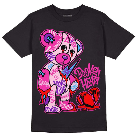 Dunk Low GS 'Triple Pink DopeSkill T-Shirt Broken Heart Graphic Streetwear - Black