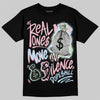 Jordan 4 Retro Valentine's Day (2026) (GS) DopeSkill T-Shirt Real Ones Move In Silence Graphic Streetwear - Black