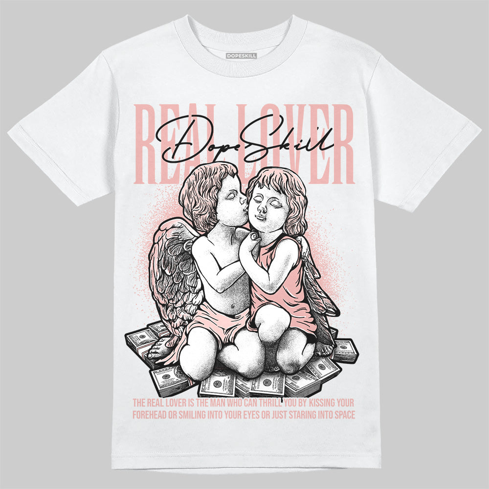 Lanvin Leather Curb Glitter Pale Pink DopeSkill T-Shirt Real Lover Graphic Streetwear  - White