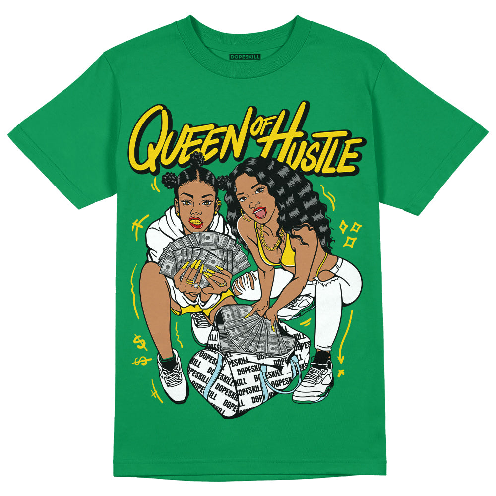 Jordan 5 “Lucky Green” DopeSkill Green T-shirt Queen Of Hustle Graphic Streetwear 