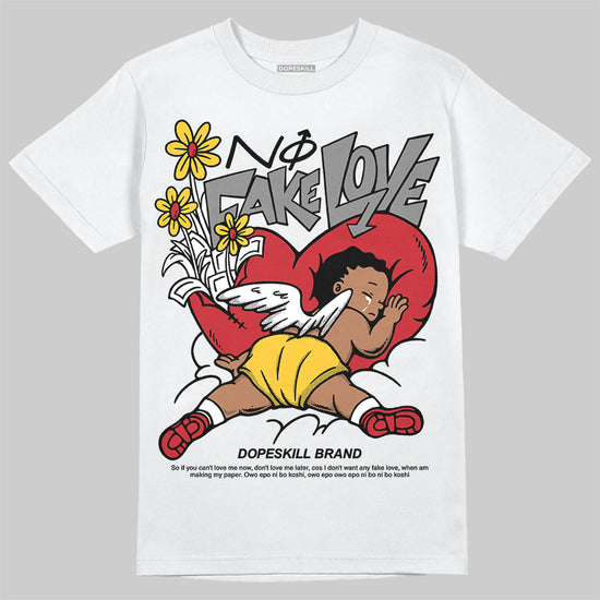 Union LA x Air Jordan 1 High OG “Chicago/Shadow” DopeSkill T-Shirt No Fake Love Graphic Streetwear - White