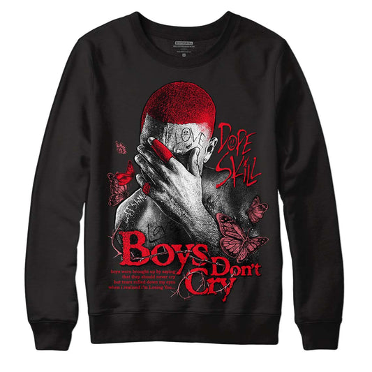 Jordan 4 Red Thunder DopeSkill Sweatshirt Boys Don't Cry Graphic Streetwear - black