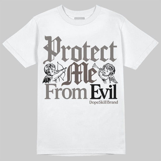 Jordan 4 Retro Cave Stone DopeSkill T-Shirt Protect Me From Evil Graphic Streetwear - White