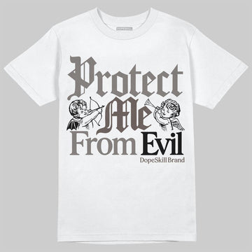 Jordan 4 Retro Cave Stone DopeSkill T-Shirt Protect Me From Evil Graphic Streetwear - White