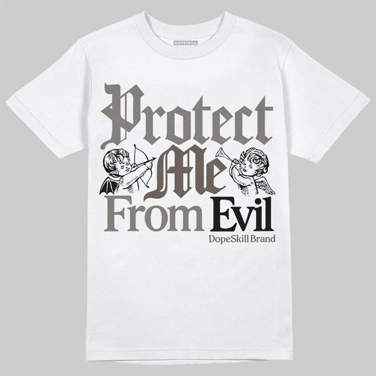 Jordan 4 Retro Cave Stone DopeSkill T-Shirt Protect Me From Evil Graphic Streetwear - White