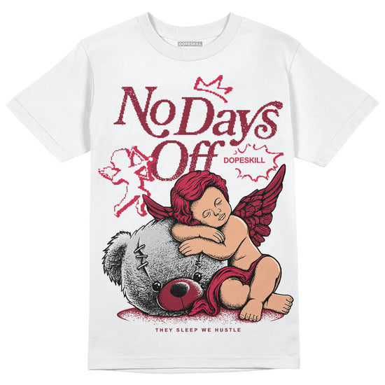 Jordan 1 Retro High '85 OG Metallic Burgundy DopeSkill T-Shirt New No Days Off Graphic Streetwear - WHite