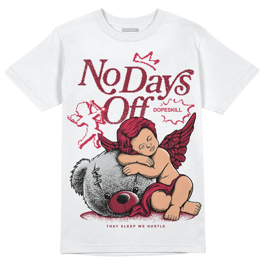 Jordan 1 Retro High '85 OG Metallic Burgundy DopeSkill T-Shirt New No Days Off Graphic Streetwear - WHite