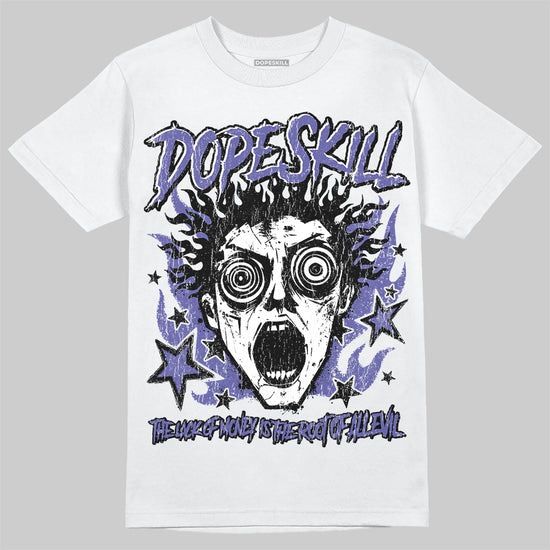 Jordan 4 Retro Lakers DopeSkill T-Shirt Root of Evil Graphic Streetwear - White 