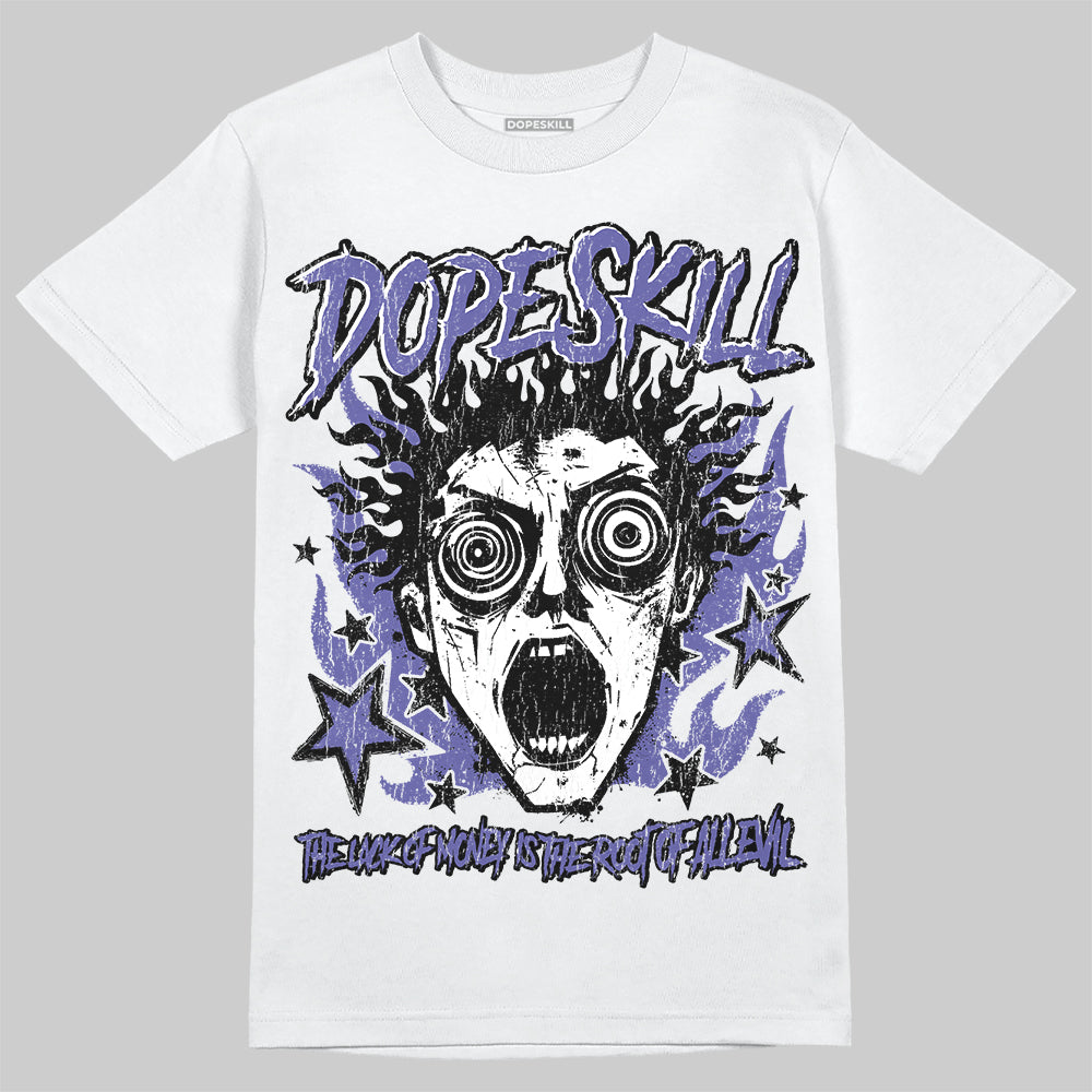 Jordan 4 Retro Lakers DopeSkill T-Shirt Root of Evil Graphic Streetwear - White 