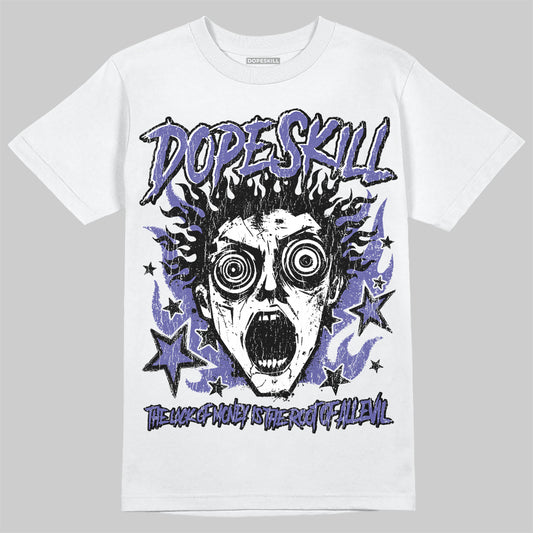 Jordan 4 Retro Lakers DopeSkill T-Shirt Root of Evil Graphic Streetwear - White 