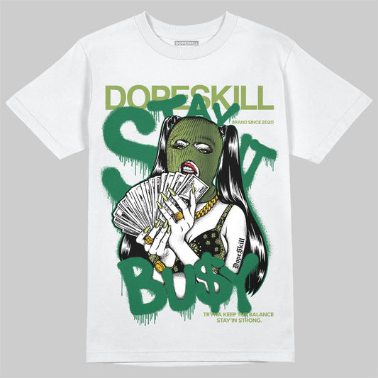 Foamposite Pro 'Pine Green' DopeSkill T-Shirt Stay It Busy Graphic Streetwear - White