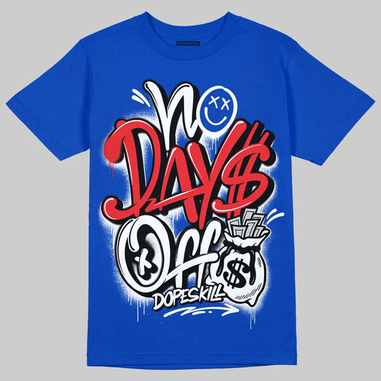 Jordan 12 “Blueberry” DopeSkill Royal T-shirt No Days Off Graphic Streetwear