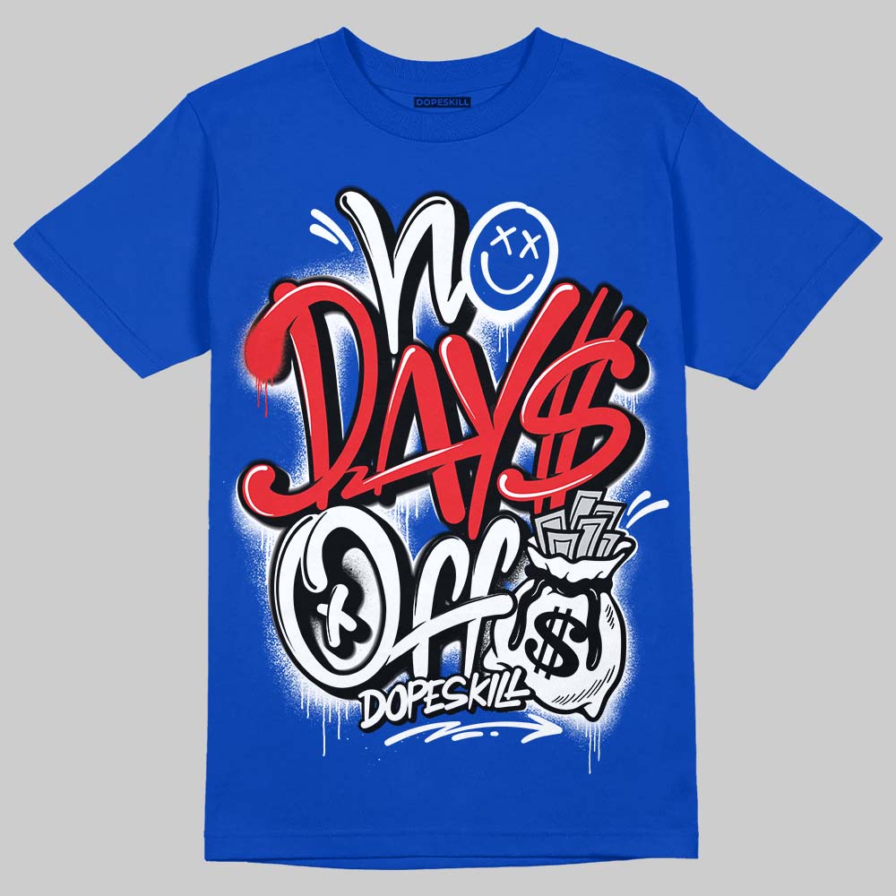 Jordan 12 “Blueberry” DopeSkill Royal T-shirt No Days Off Graphic Streetwear