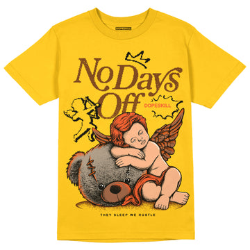 Yellow Sneakers DopeSkill Gold T-shirt New No Days Off Graphic Streetwear