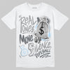 Jordan 5 Retro Wolf Grey (2026) DopeSkill T-Shirt Real Ones Move In Silence Graphic Streetwear - White 