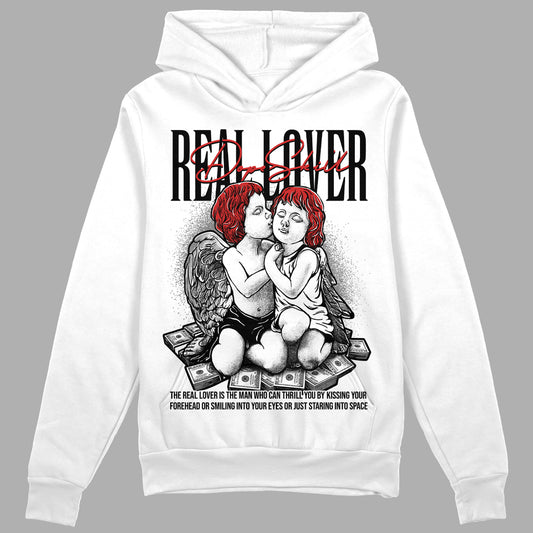 Jordan 1 High OG “Black/White” DopeSkill Hoodie Sweatshirt Real Lover Graphic Streetwear - White 
