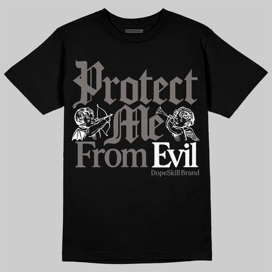 Jordan 4 Retro Cave Stone DopeSkill T-Shirt Protect Me From Evil Graphic Streetwear - Black