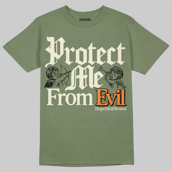 Jordan 4 Retro OG SP Undefeated (2025) DopeSkill T-Shirt Protect Me From Evil Graphic Streetwear - Military Green