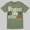 Jordan 4 Retro OG SP Undefeated (2025) DopeSkill T-Shirt Protect Me From Evil Graphic Streetwear - Military Green